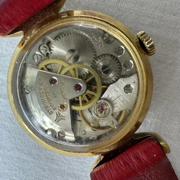 Vintage Ernest Borel Cocktail Red Dial Kaleidoscope Ladies Watch Parts/ Repair - Picture 10 of 11
